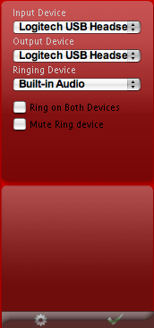 Voix settings audio options