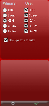 voix codecs options