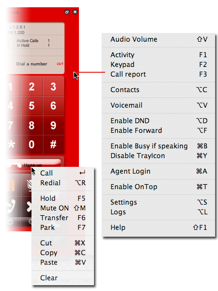 VoixManager context menu